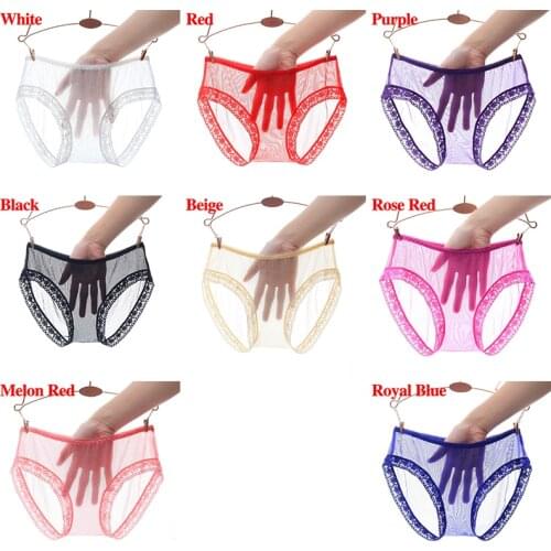 Seamless Panties Women Underwear Transparent Hollow Out Hot Briefs Low-Rise Full Back Lingerie Female L-XL