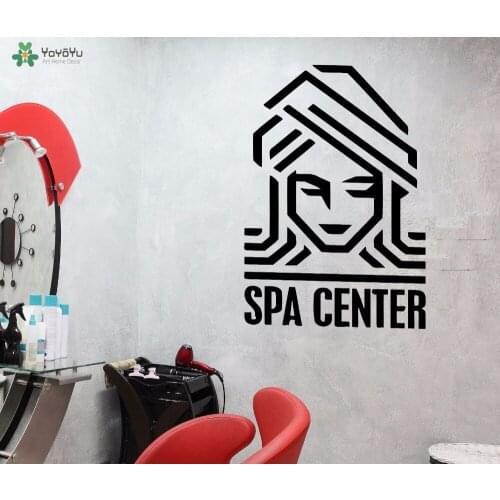 YOYOYU Wall Decal Girls Beauty Salon Vinyl Wall Sticker Spa Center Logo Inteiror Window Decor Removable Creative Design DIYSY849