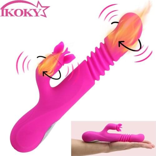 Female Masturbator Sex Toys For Women Heating Rotation Thrusting Clitoris Stimulator Automatic Scaling Dildo G Spot Vibrator