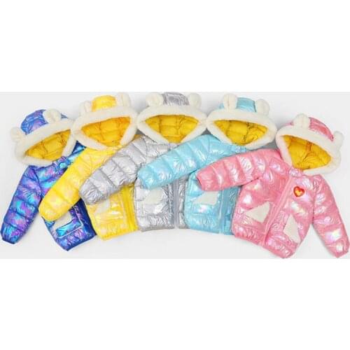 Winter Kid Hooded Jackets Boy Girl Thicken Warm Outerwear Fashion Baby Zipper Down Cotton Wear For Children Coat Infat Clothes