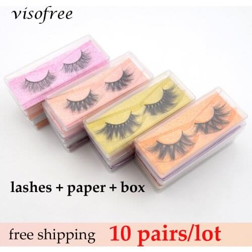 10pairs Visofree 3D Mink Lashes Natural False Eyelashes Dramatic Volume Fake Lashes Makeup Eyelash Extension Handmade Eyelashes