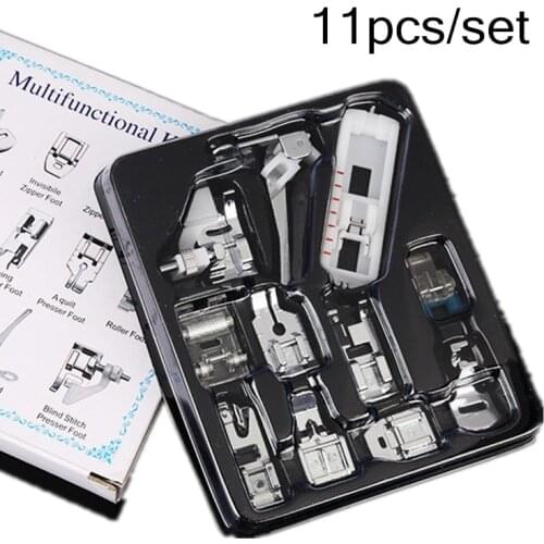 11pcs/set household Metal multifunctional sewing machine presser foot, sewing machine accessories Cloth Leather Splice presser