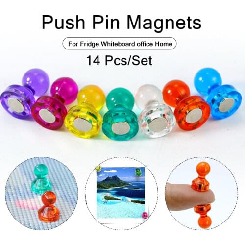 14 Pieces/Set Strong Neodymium Noticeboard Skittle Men Pin Magnets Fridge DIY Whiteboard Uses in Office Advertising Education
