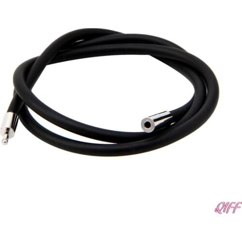 16 Inch 3mm Rubber Cord Necklace with Stainless Steel Closure Jewelry