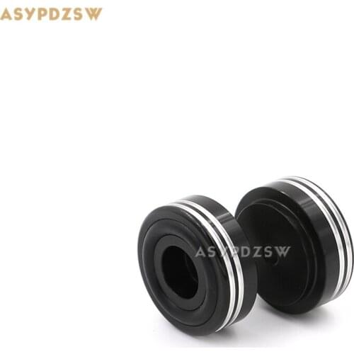 4PCS 30*13 Black with decorative stripes aluminum Audio amplifier Speaker damping pads Computer machine feet