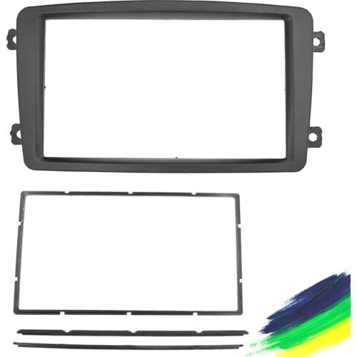 Double Din Car Stereo Radio Fascia for 2002-2004 Mercedes BENZ C CLASS W203 DVD Player Panel Kits Audio Dash Frame