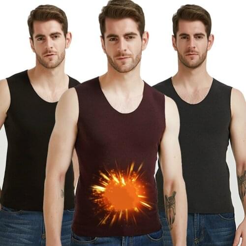 Seamless Warm Fleecy Lining Comfortable Skin-friendly Men Vest Youth Broad Shoulder Bottomed Sleeveless One-piece Tank Tops