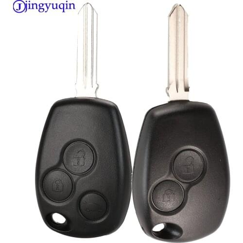 Jingyuqin For Renault Megane Modus Espace Laguna Duster Logan DACIA Sandero Fluence Clio Kangoo 2/3 Button Remote Key Shell Case