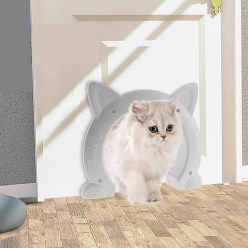 NIPEECO Cat Door Free Access Pet Gate Cat Hole Easy Install Small Dogs Doors for Kitty Puppy House Entrance Pet Cat Supplies