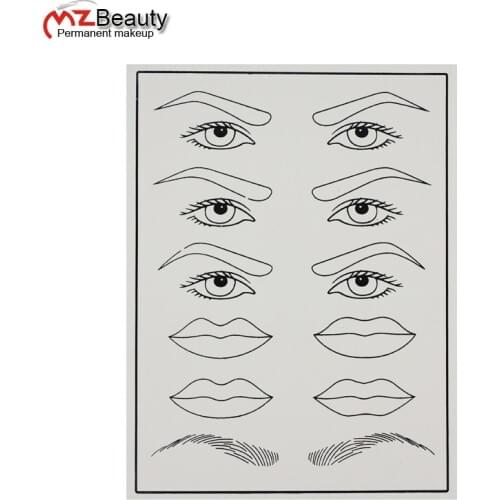 Microblading eyes eyebrow lips practise skin latex Fake skins permanent makeup tattoo accessories learner use pmu fake skin