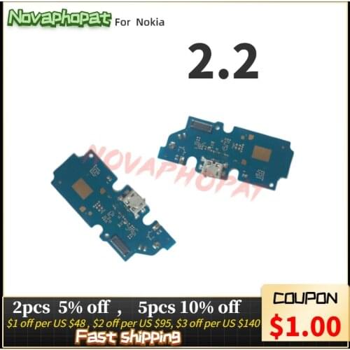 Novaphopat For Nokia 2.2 USB Dock Charging Port Charger Plug Flex Cable Mic Microphone Board + tracking