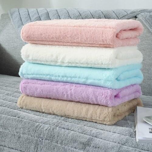 2020 New Thicken Plush Sofa Covers Sofa Towel Solid Color Couch Cover Seat Cover for Living Room Corner Sofa Towel Home Textile