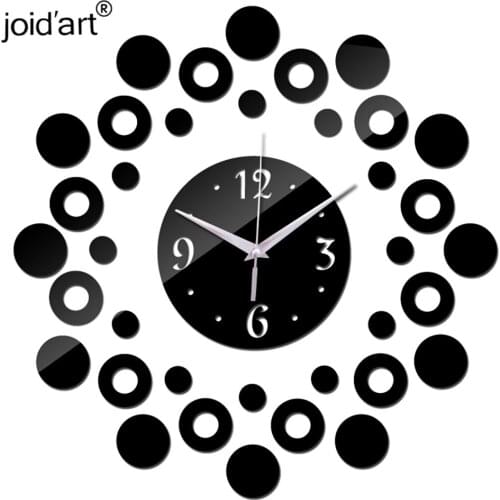 New wall sticker clock watch clocks home decoration living room quartz modern acrylic real mirror