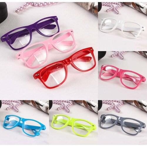 Fashion Clear Len Geek Nerd Glasses Plain Mirror Eyeglasses Eyewear 16 Colors