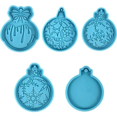 Silicone Moulds Christmas Ball Keychain Resin Crafts Silicone Mold Epoxy Mold Candy Chocolate Jewelry Making Pendant Clay Molds1