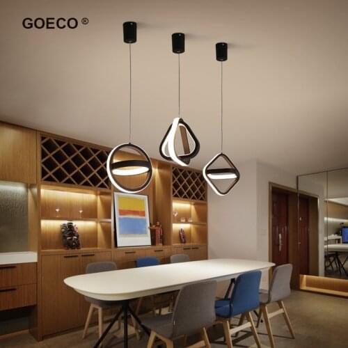 Led Modern Pendant Lamp Round Square Light Bedroom Living Room Restaurant Kitchen Indoor Lighting Hanging Lamp Home Decor 220V