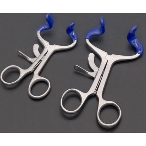 Dental Orthodontic Mouth Retractor with Silicone Pad Molt Gag Mouth Opener Stainless Steel Dental Implant Mouth Retractor Tool