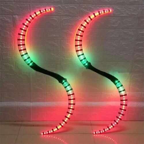 P47 Party performance RGB led light sticks luminous glowing led costumes dance wears led props Detachable shining sticks props