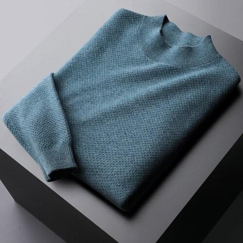 Classic 100% Wool Male Sweaters High Quality Solid Color Autumn Winter Casual Mens Sweaters Fashion Fit Man Sweaters 3XL