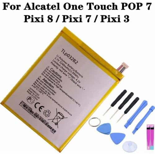 TLp032B2 Battery For ALCATEL Pixi 3 / Pixi 7 /Pixi 8 9006W One touch Pop 7 P310 P310A Tablet Battery OT-P330X TLp032BD Batteries