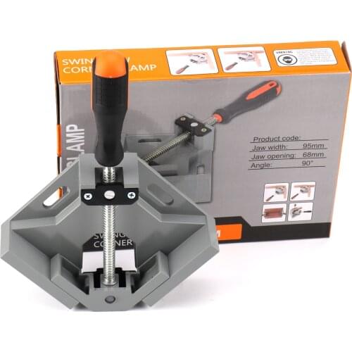 90 Degree Right Angle Clip Clamp Tool Single Handle Aluminum Alloy Corner Clamp Woodworking Frame Clip Right Angle Folder Clamps