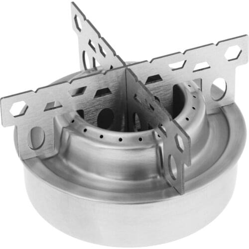 Outdoor Alcohol Stove and Rack Combo Set Mini Portable with Cross Stand Support