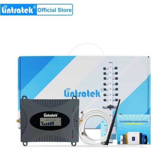 Lintratek 4G Signal Amplifier (Band 4) LTE 1700/2100mhz Cell Phone Booster 4G Antenna AWS Mobile Phones Repeater Full Set