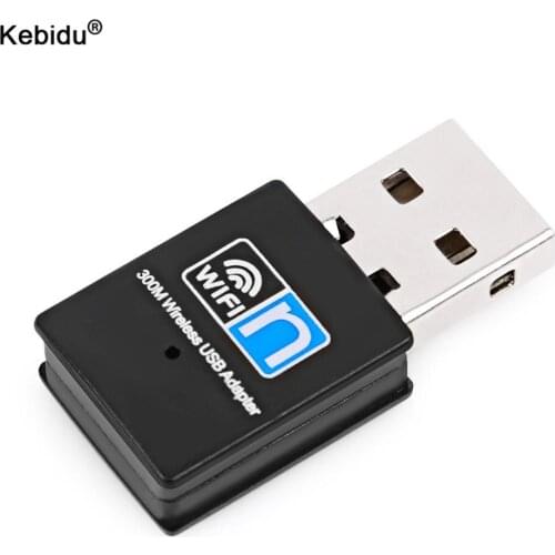 Kebidu 2.4G Mini WiFi Adapter USB2.0 WiFi Adapter Receiver 300Mbps High Speed Network Card Transmitter For PC Laptop