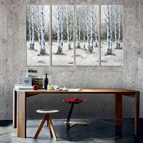 100% Handpainted Tree Flower Modern Abstract Oil Paintings On Canvas Wall Art Pictures For Living Room Home Decoration
