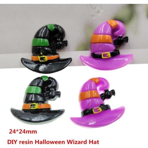 20pcs/lot DIY resin Halloween Witch Hat for kids hair clothes accessories resin cabochons resin charms