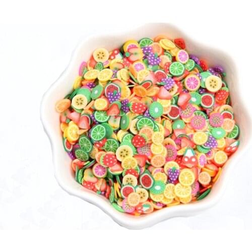 2400 pcs/ bag 20 Style 3D Polymer Clay Tiny Fruit slices Wheel Nail Art DIY Designs Wheel Nail Art Decorations