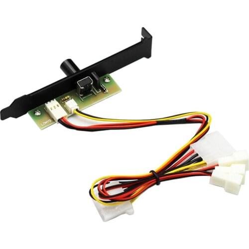 3 Channels PC Cooler Cooling Fan Speed Controller for CPU Case HDD VGA Fan w/ PCI Bracket,Power by 12V Molex IDE 4pin