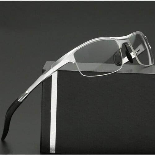 Aluminum Men Eyeglasses Fashion Myopia Optical Computer Glasses Frame Brand Design Plain Eye Glasses Retro De Grau Femininos