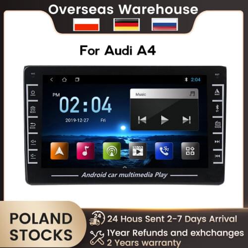 Car Radio Multimedia Video Player 1080p IPS Touch Screen WIth Button For Audi A4 B6 2002-2008 S4 RS4 Android Navigation GPS USB