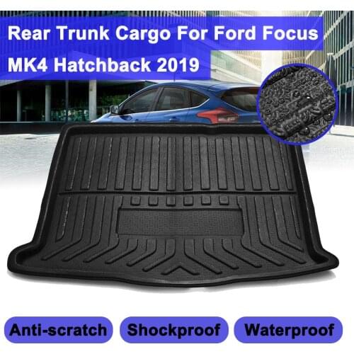 For Focus MK4 Hatchback 2019+ Rear Trunk Cargo Boot Liner Rear Cargo Mat Floor Sheet Carpet Tray Floor Mat Auto Accessories