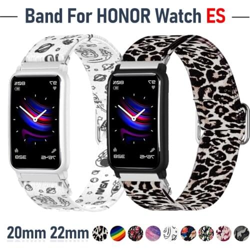 New 20mm 22mm Adjust Elastic Nylon Strap for HONOR Watch ES Watchband for HONOR Watch Bracelet Band Accessories Wrist Solo Loop