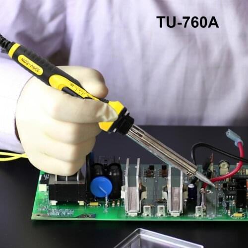 Electric Soldering Iron Adjustable Temperature Fast Heating Standing Bracket EU Plug Welding Iron Pen for Electronic Components