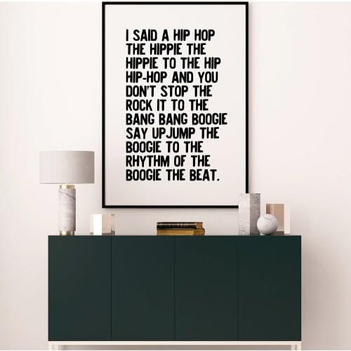 Canvas Simple Hip Hop Music Inspirational Typography Motivational Quote Home Decor Lyric Song Art Birthday Wall Poster Painting