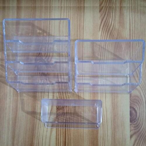 Three Style Pocket Display Stand Acrylic Plastic New Clear Desktop Business Card Holder Desk Shelf Box Storage