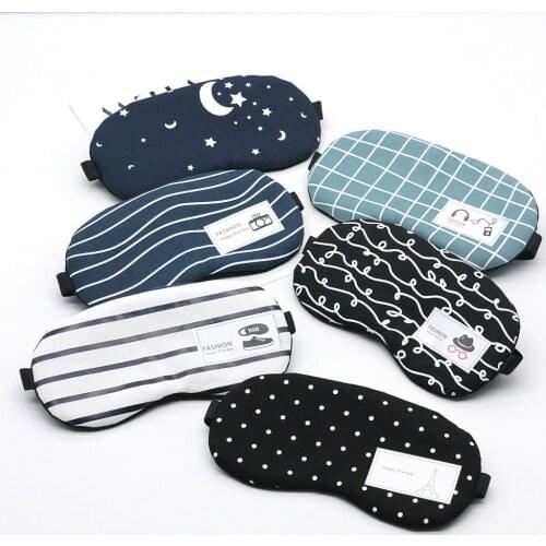 Sleeping Eye Mask Cotton Soft Sleep Aid Travel Rest Eye Shade Cover Blindfold Unisex Women Men