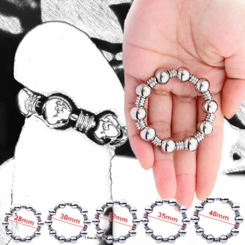 Metal Penis Ring Sex Toys for Men Male Delay Ejaculation Stainless Steel Cock Ring With Glans Stimulator Semen Lock