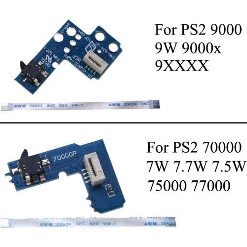 Power on off Reset Switch board with 8pin flex Ribbon Cable for Sony PS2 SCPH 90000 9XXXX 70000 75000 77000 repair parts