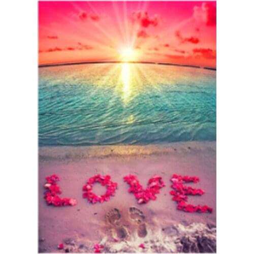 SenyuArt 5d DIY Beach Diamond Painting Love Mosaic Picture of Rhinestones Full Round Square Diamond Cross Stitch Kit Embroidery