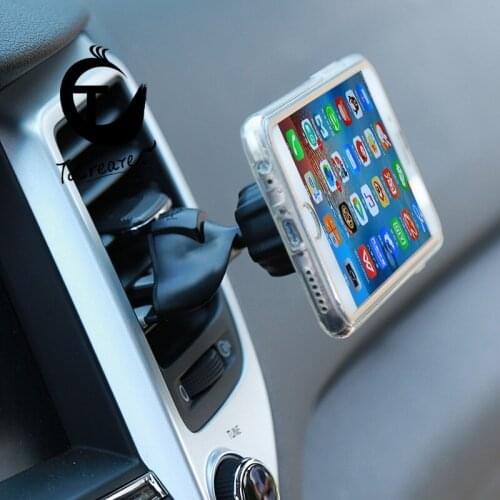 New Car Phone Holder Air Outlet and CD Port Dual-Purpose Magnet on-Board Bracket 360 Degree Rotation Universal Convenient Tiny