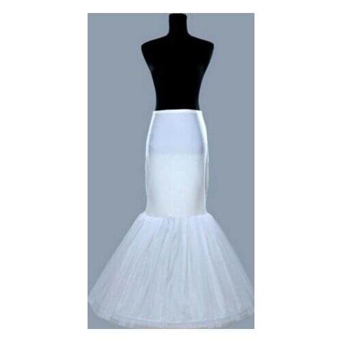 One Hoop Fishtail Wedding Dress Bride Bridal Petticoat Slips Mermaid 2022