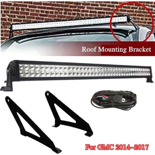 For 14-17 Chevy/GMC 1500 50inch 288W Straight Light Bar Car With Roof Mount Brackets