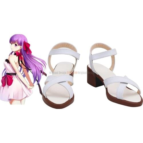 Fate Sakura Sandals Cosplay Fate Stay Night Sakura Matou Cosplay Shoes Customized Sandals for Adults and Kids