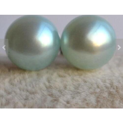 Favorite Pearl Earring 8MM Top Quality Blue Freshwater Pearl Silver Stud Earring Wedding Bridesmaid Fine Jewelry Women Gift