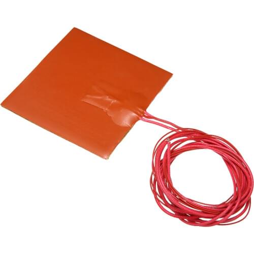 12V 50W Silicone Heater Pad 100x100mm For 3D Printer Heated Bed Heating Mat Silicone Warming Accessories