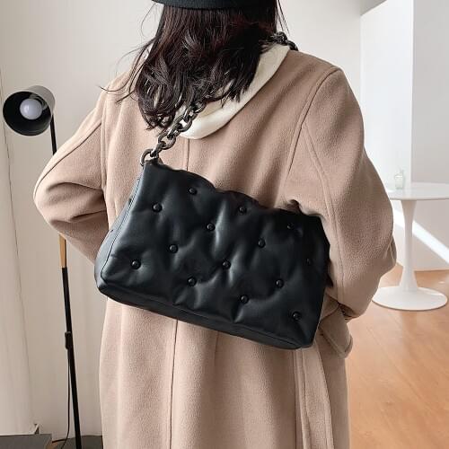 Famous Brands Pu Leather Women Handbags High Quality Ladies Chain Shoulder Bag Fashion Designer Female Purse Messenger Bags New